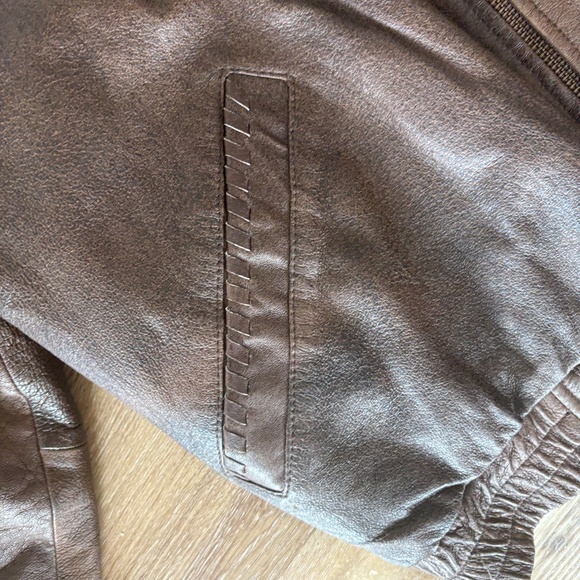 VINTAGE SCULLY BOMBER LEATHER JACKET - W ART ON BACK Size 48 - Picture 7 of 15